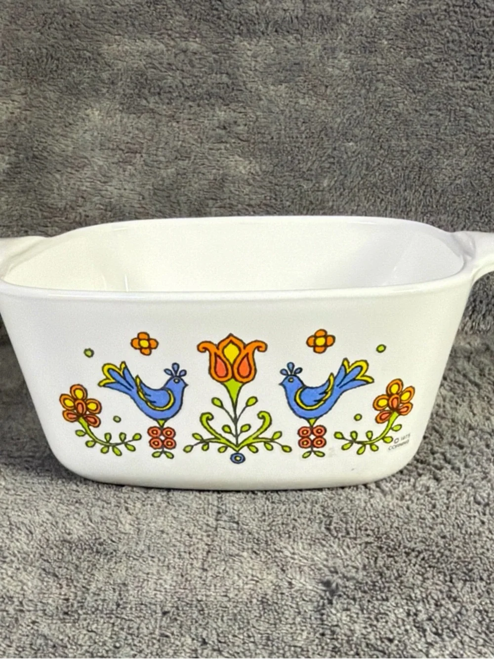 Corningware friendship festival bird set of 4 vintage
